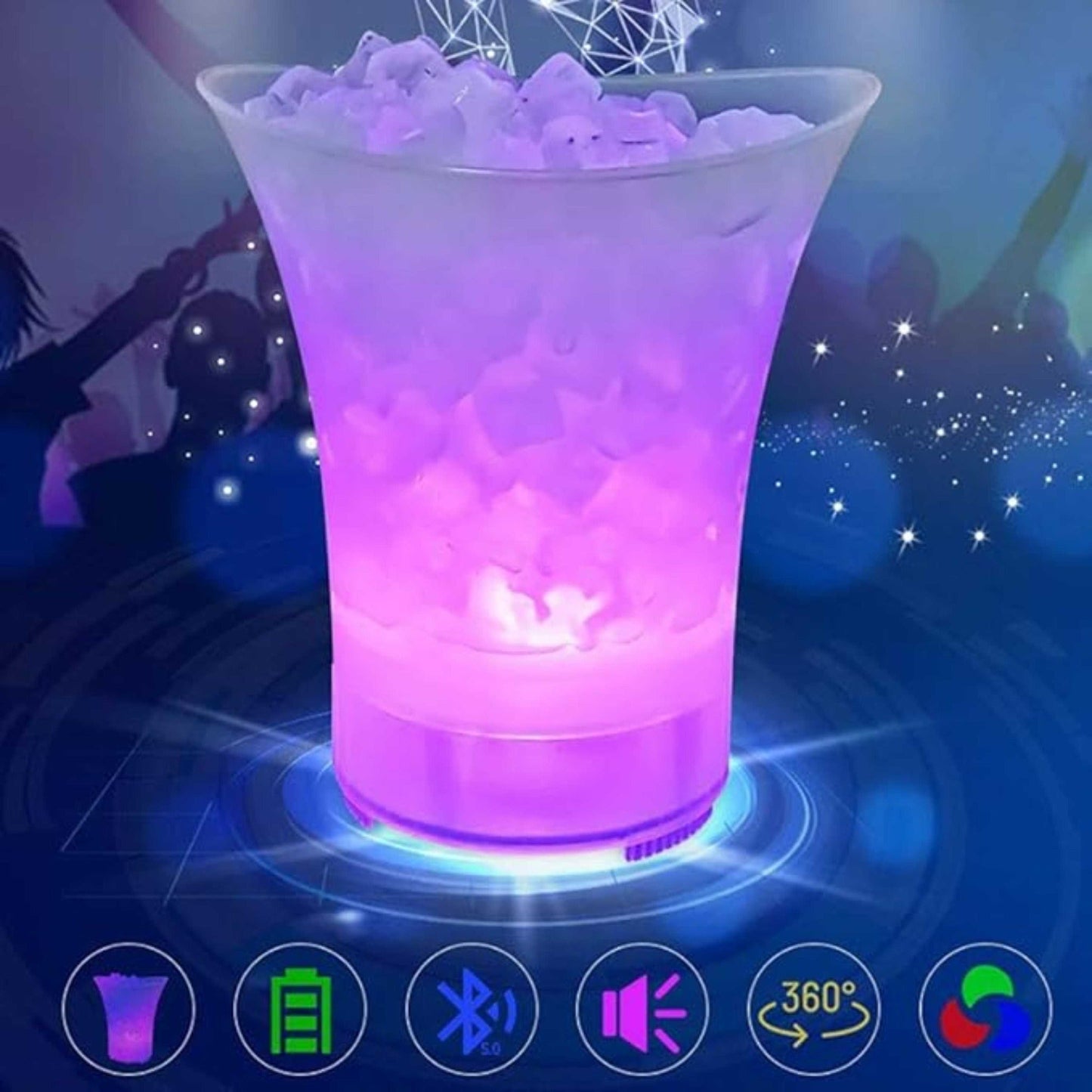 Cubeta de Hielo Led Bluetooth