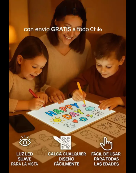 🖊️ LumiBoard™ Pizarra Lampara LED Acrílica +7 Colores
