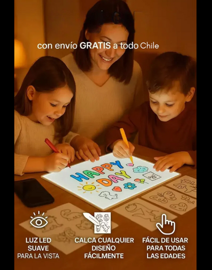 🖊️ LumiBoard™ Pizarra Lampara LED Acrílica +7 Colores