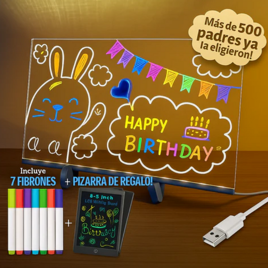 🖊️ LumiBoard™ Pizarra Lampara LED Acrílica +7 Colores
