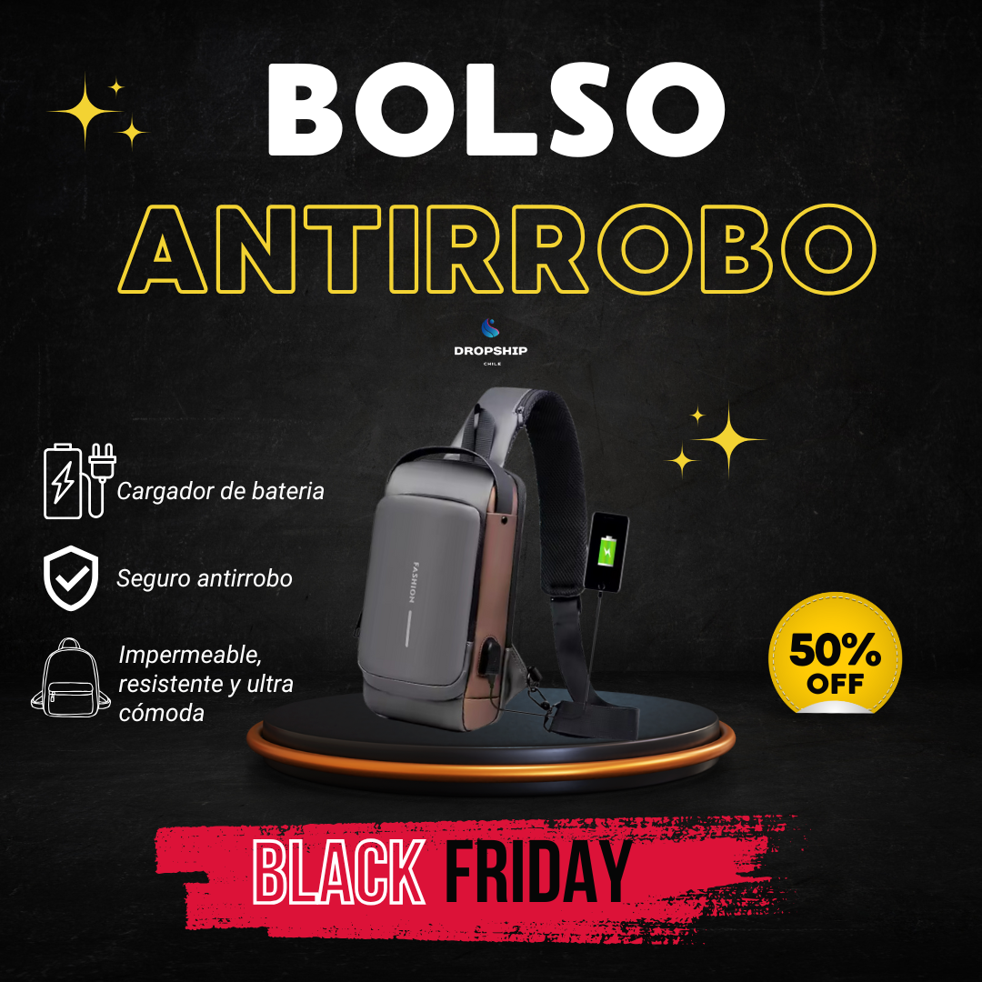 Bolso Antirrobo Deportivo Con Carga USB