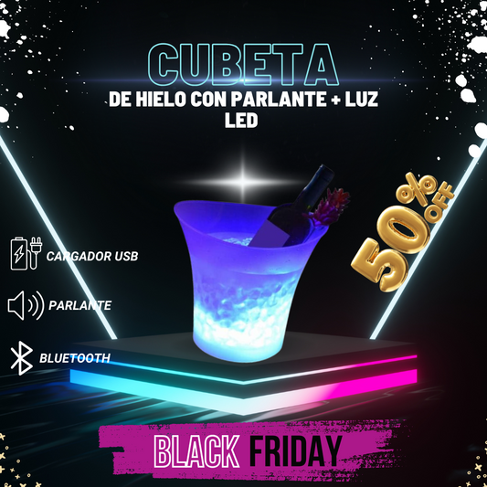 Cubeta de Hielo Led Bluetooth
